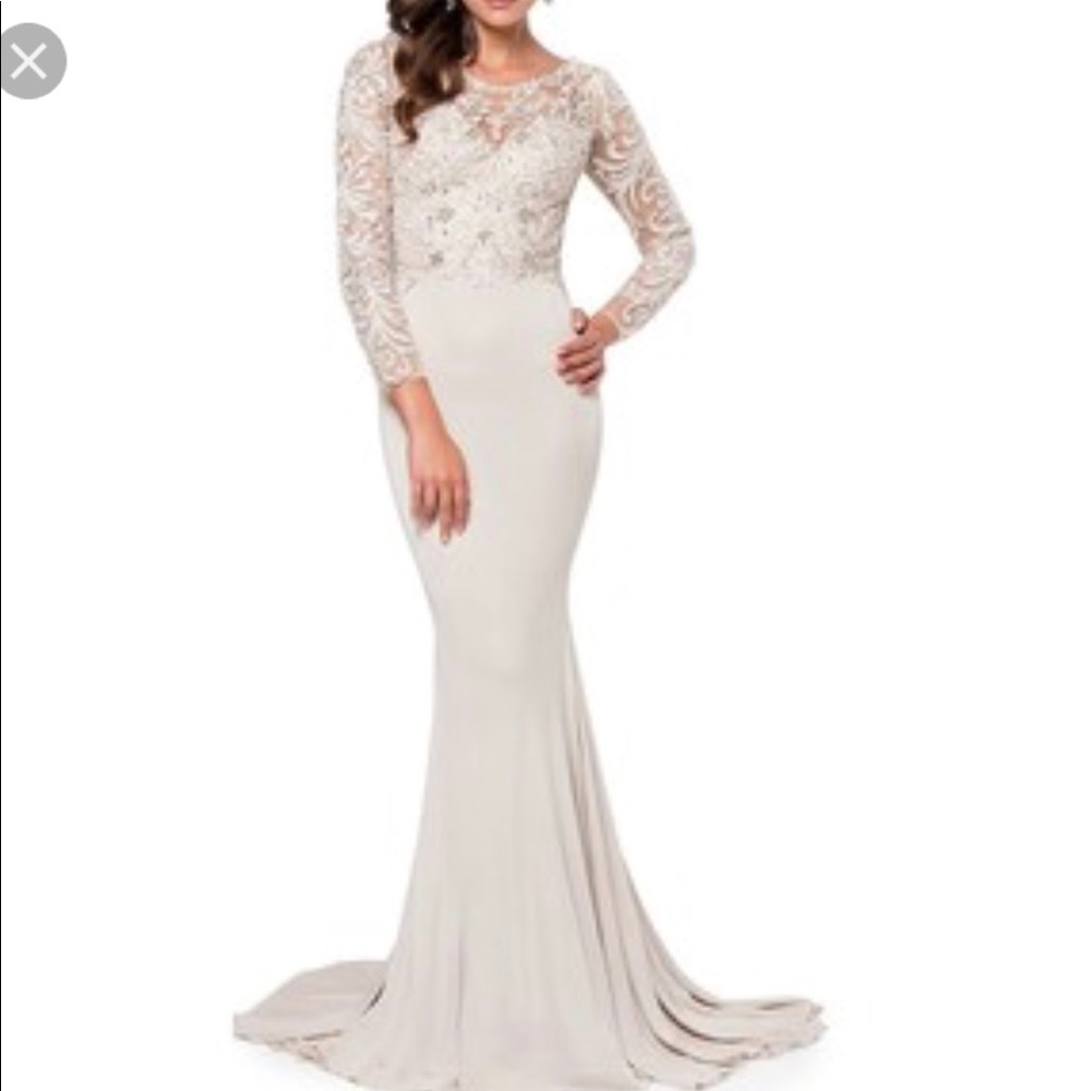 Terani Couture Beaded Bodice Wedding Gown NWT